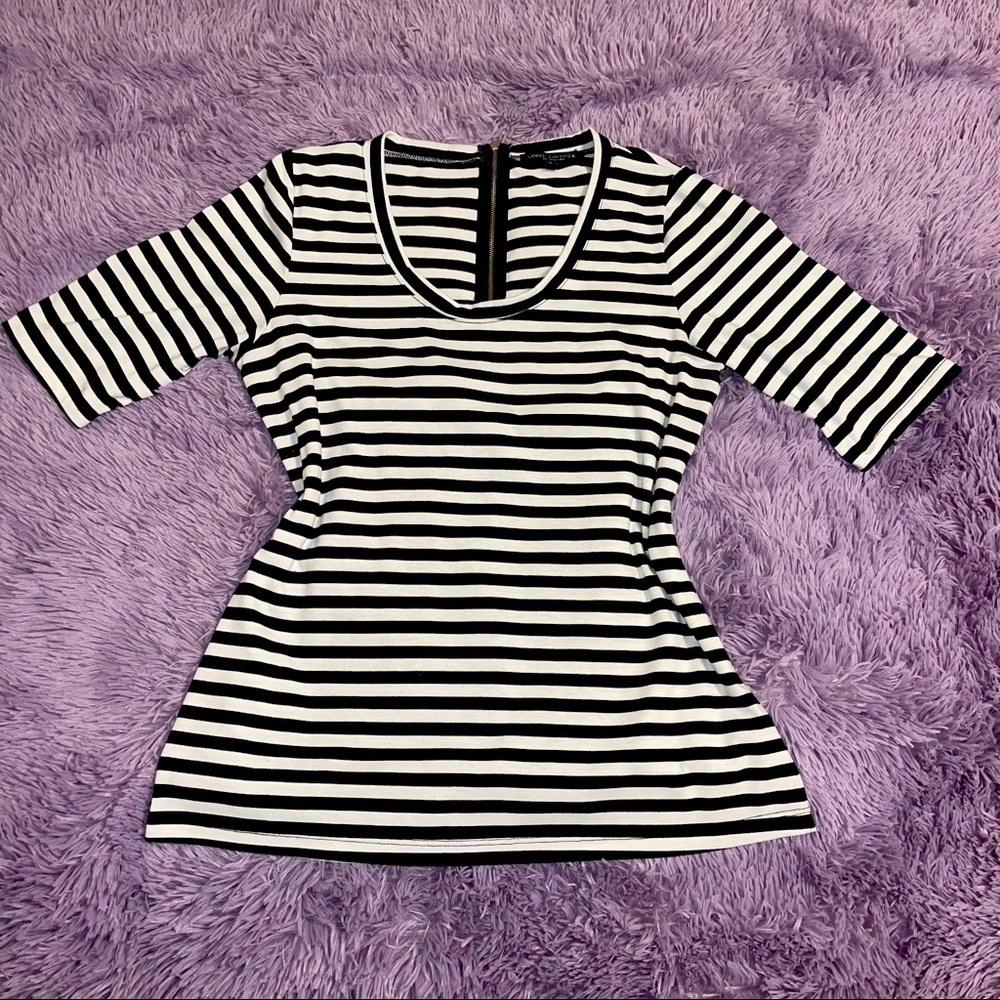 Green Envelope Los Angeles Striped Top